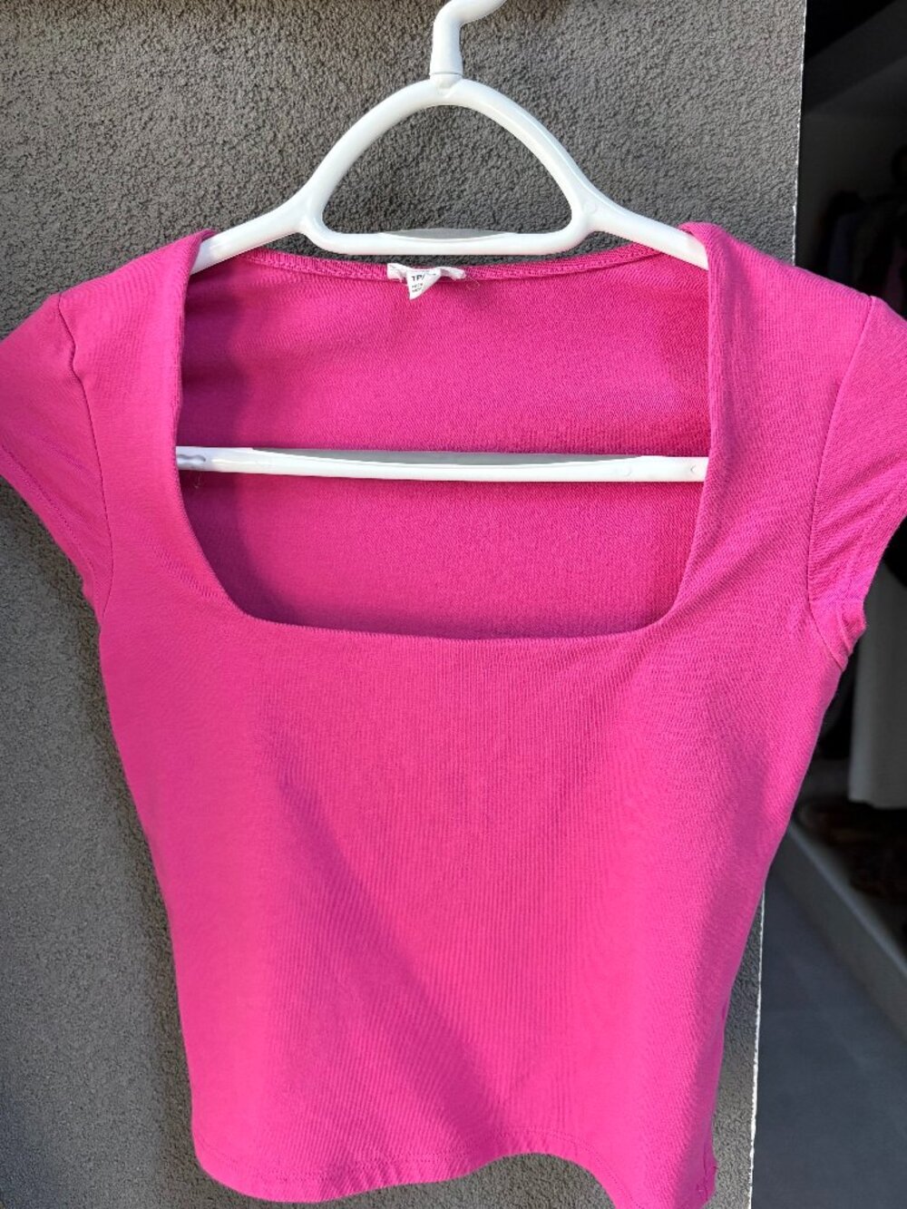 Garage Pink Square Neck Top